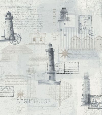 Blå tapet med Figurativt, Kartor, Stormönstrat, Text mönster