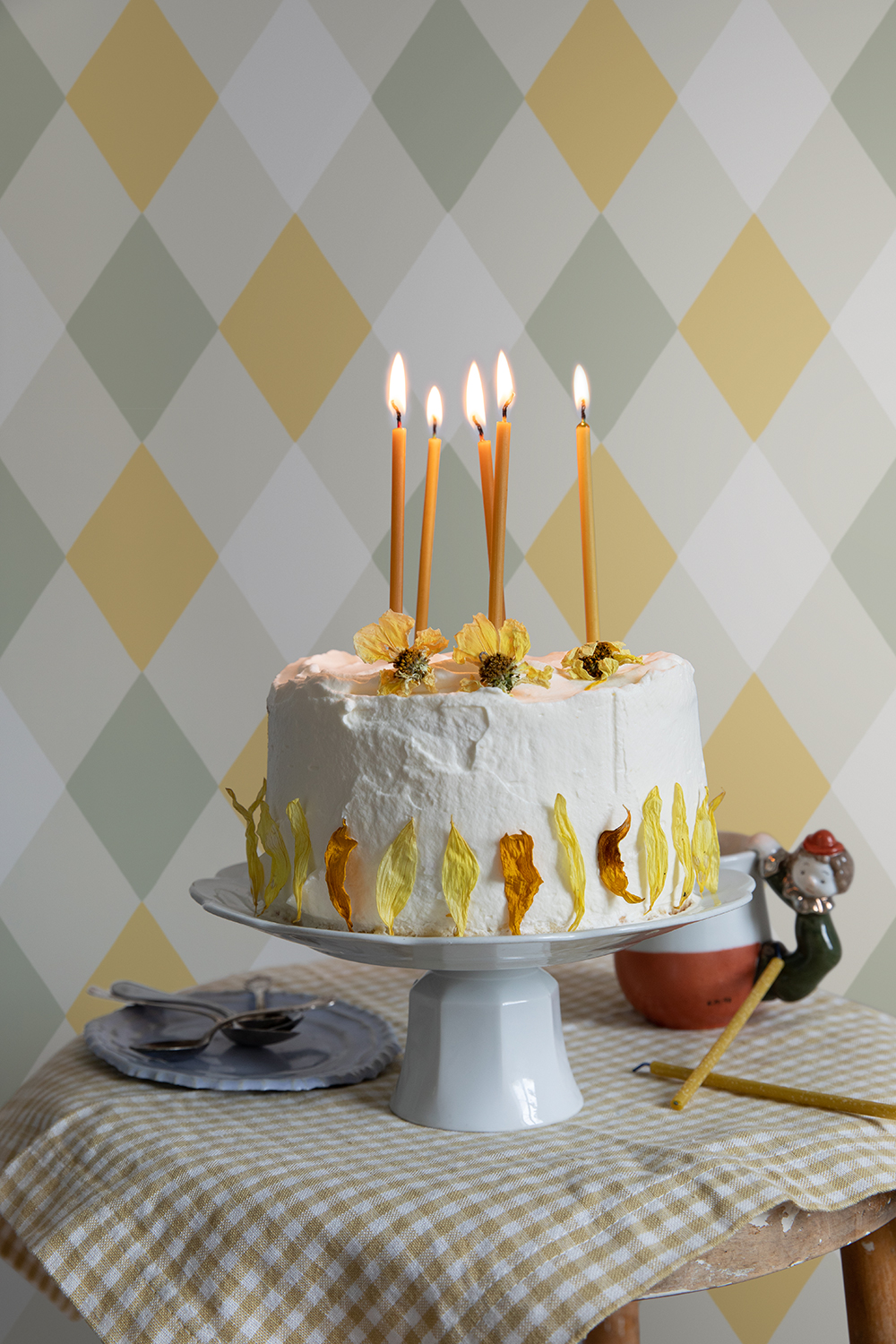 rolig inredning med tapet