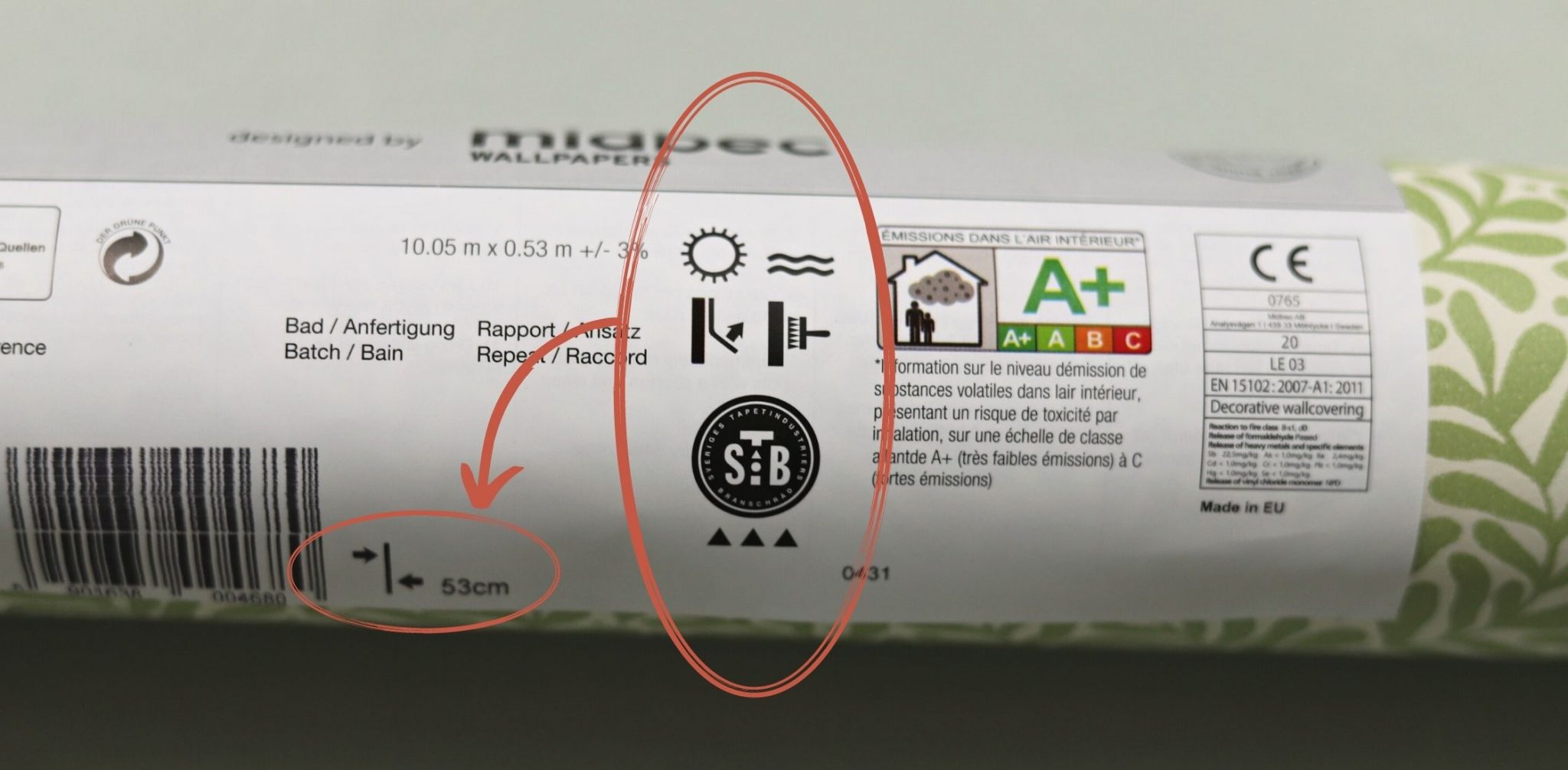 avl&auml;sa tapetsymboler 