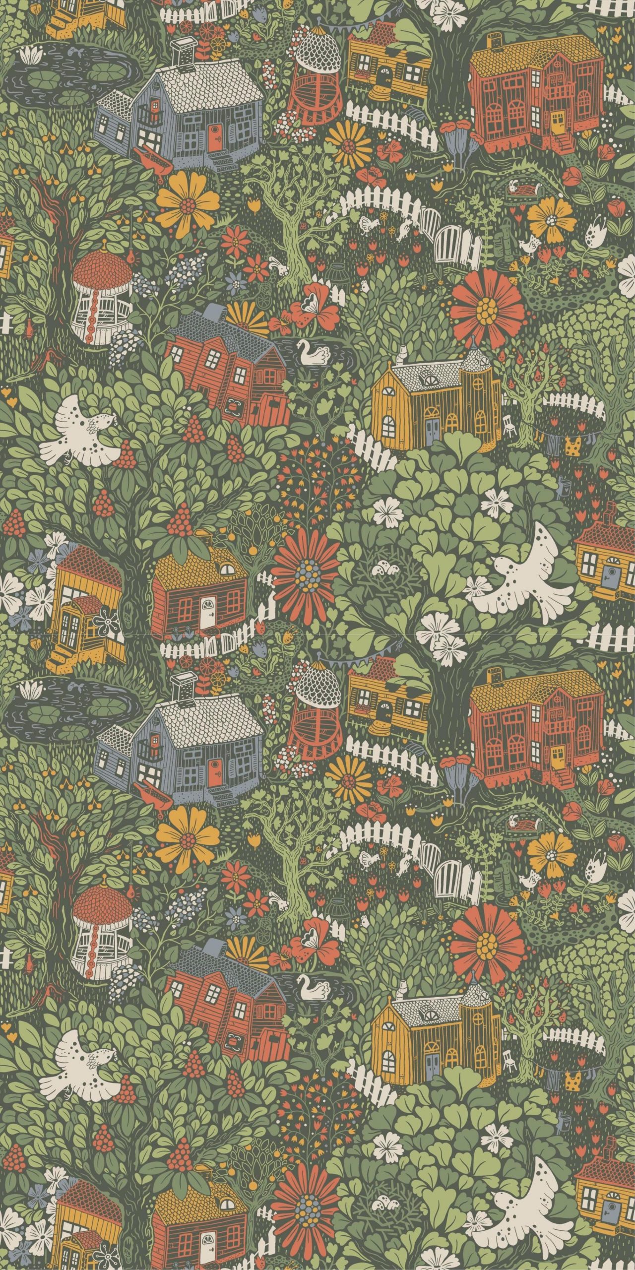 alice i underlandet m&ouml;nster tapet