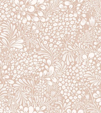 Rosa tapet med Blad,  m&ouml;nster