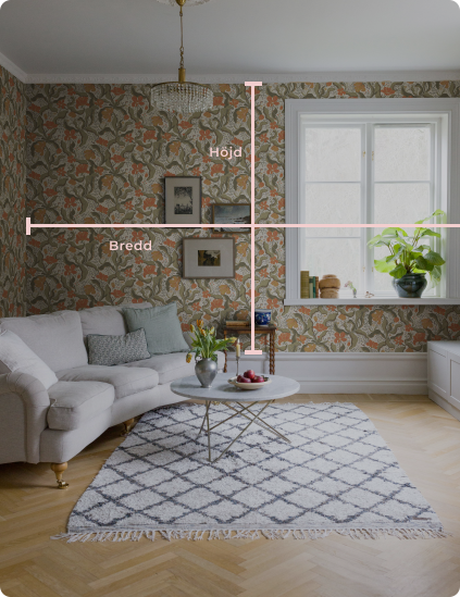 tapetkalkylator r&auml;kna ut antal rullar tapet